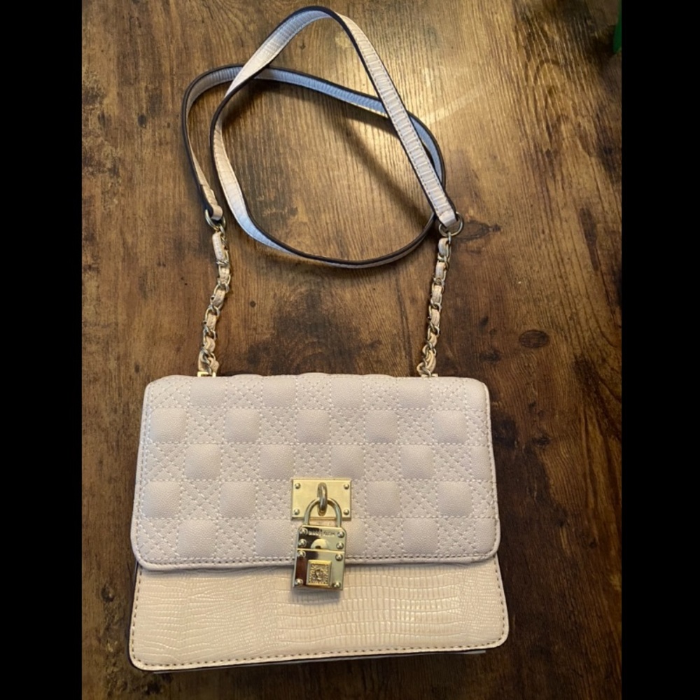Quilted Cream Anne Klein Crossbody